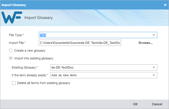 wordfast classic and idmf files