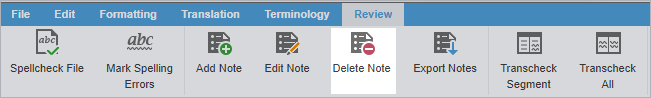 Delete Note button