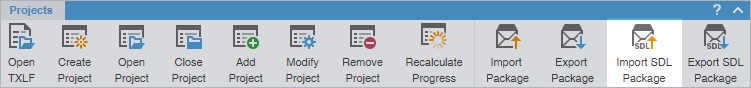 Import SDL package button