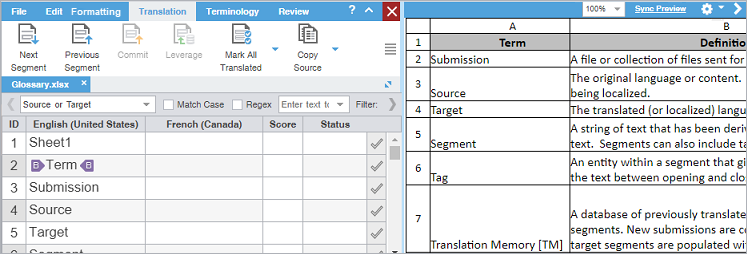 Live Preview of an Excel spreadsheet